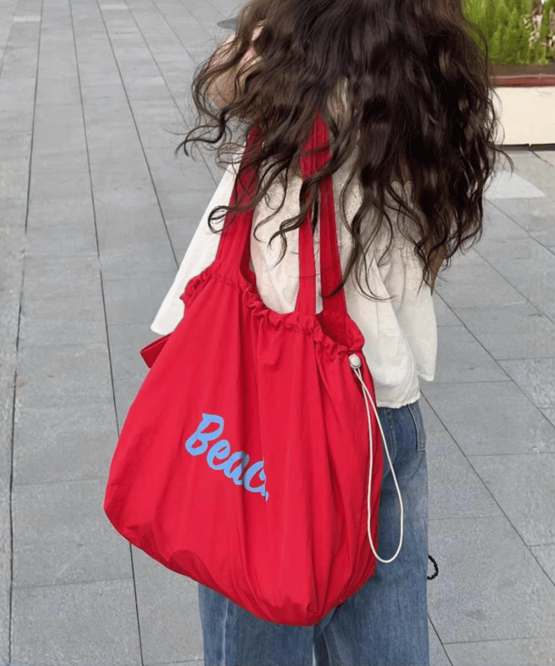 今だけ限定OFF！【予約販売】Beach ストリングナイロン トートバッグ