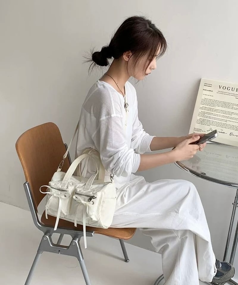 予約販売】リボンマルチポケットナイロンバッグ | KISHIKA