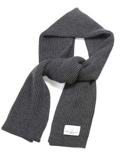 U.S.NAVY Wool Scarf USネイビー ウールスカーフ ミリタリー マフラー ニット リブニット