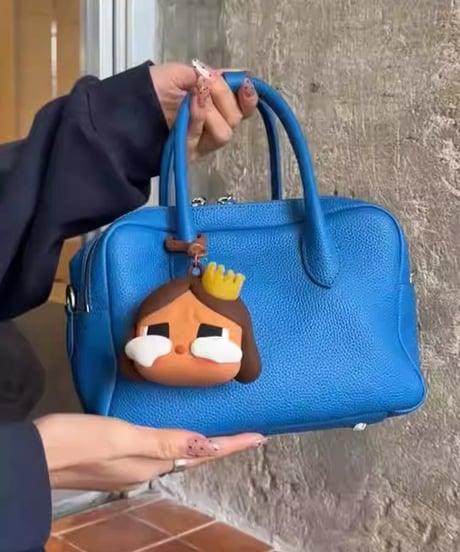 【予約販売】PUレザーWジップミニボストンバッグ #ブルー