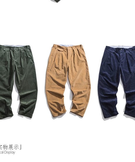 BLACK FRIDAY SALE【即納】コーデュロイタックパンツ　メンズ