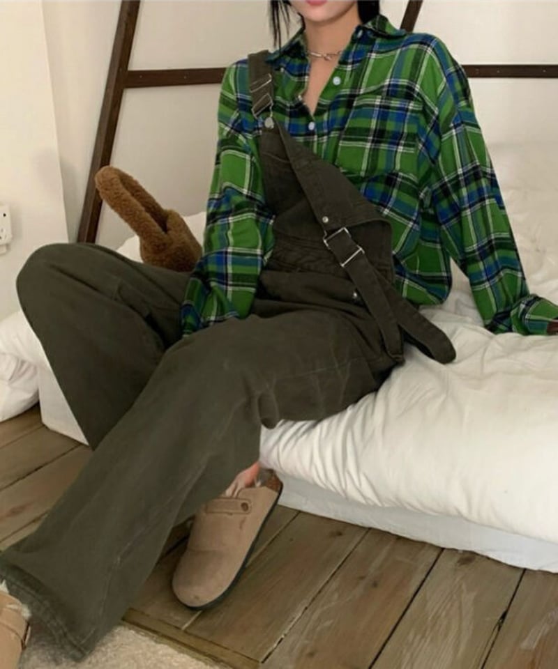 Dry Bones オーバーオール　カーキ Dry Bones オーバーオール カーキ Denim Overalls – Dry Bones