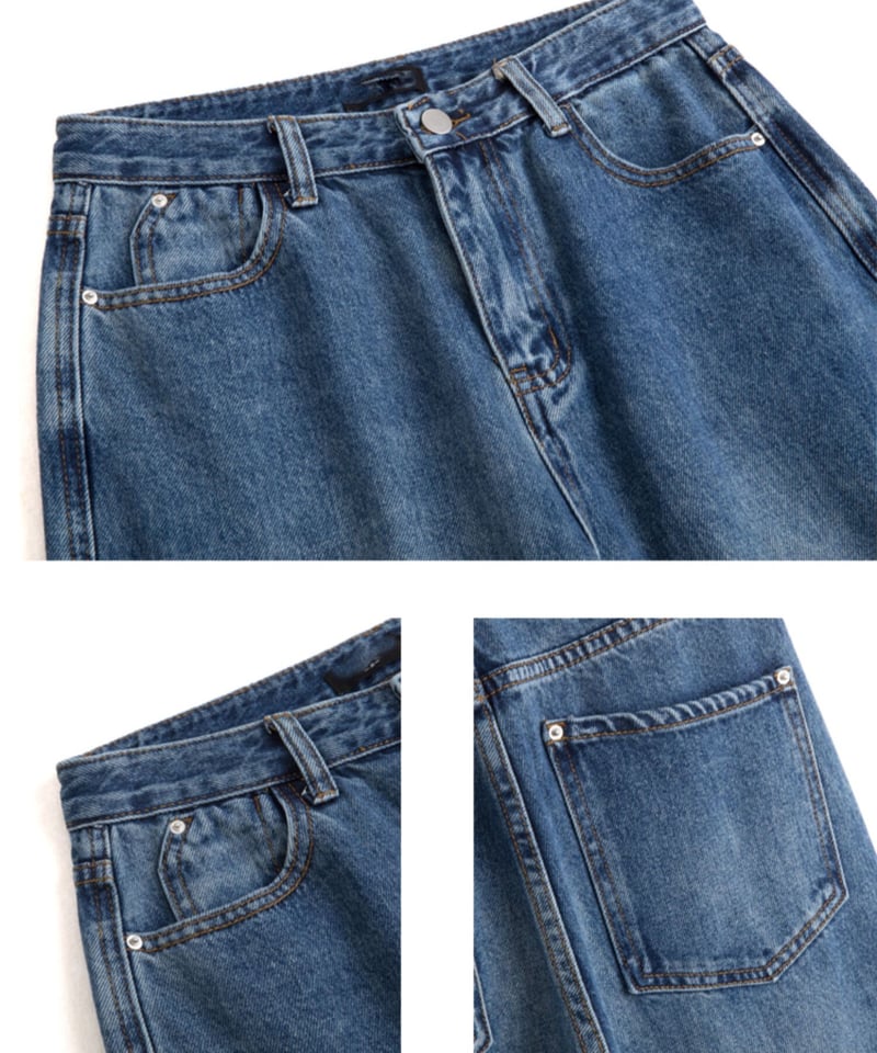 予約販売】ワイドストレートデニムパンツ SからXL | KISHIKA 予約販売】ワイドストレートデニムパンツ SからXL | KISHIKA