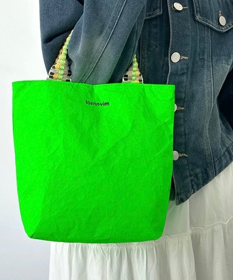 予約販売】蛍光グリーン防水ミニトートバッグ | KISHIKA