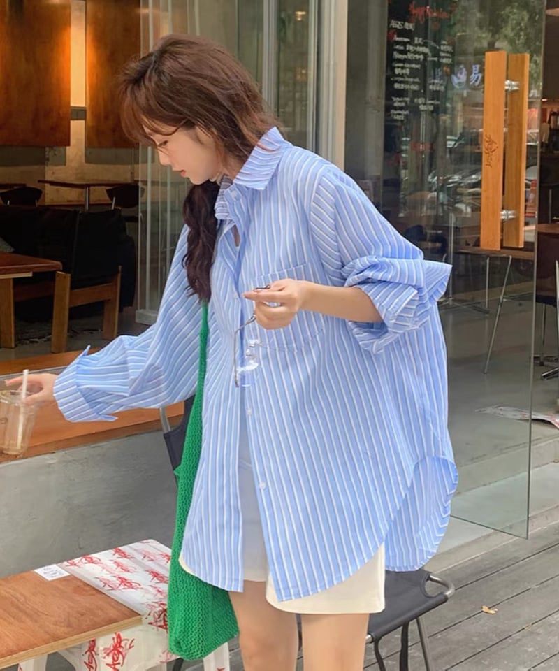 予約販売】オーバーサイズストライプシャツ | KISHIKA