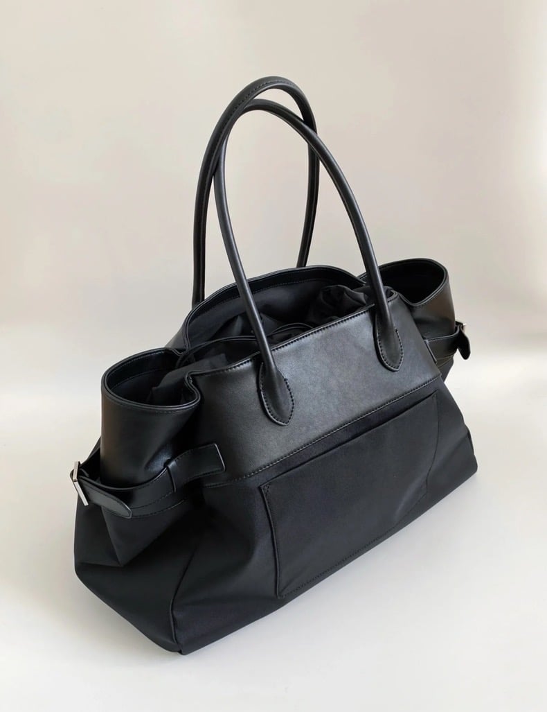 【Lin-ku】美品リンク 『極』 ボストン ナイロン×レザー 大容量 ネイビー 予約販売】大容量PUレザー&ナイロンコンビ ボストンバッグ | KISHIKA
