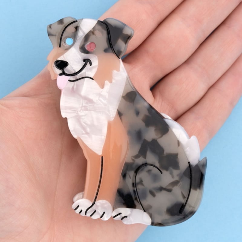 ククシュゼット 正規商品 ヘア アクセ クリップ 犬 オーストラリアン