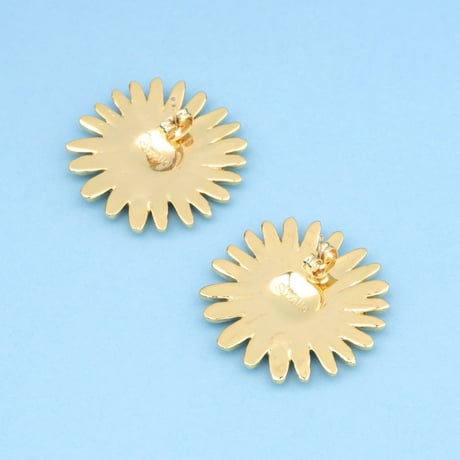 ククシュゼット 正規商品 ピアス レディース 2個売り 両耳用 花 かわいい フランス ヒマワリ イヤリング ゴールド (goldsunflowerear)