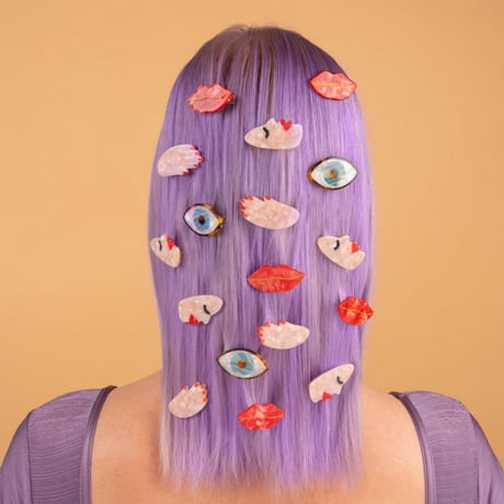 ククシュゼット 正規商品 ヘアアクセ クリップ ピン ヘアピン リップ 唇 フランス Coucou Suzette リップ ヘア クリップ レッド(lipclip)