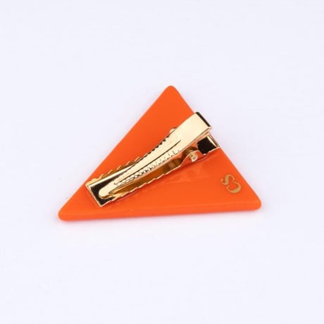 ククシュゼット 正規商品 ヘア アクセ クリップ レトロ かわいい フランス Coucou Suzette 三角形 ヘアクリップ オレンジ(triangleclip)