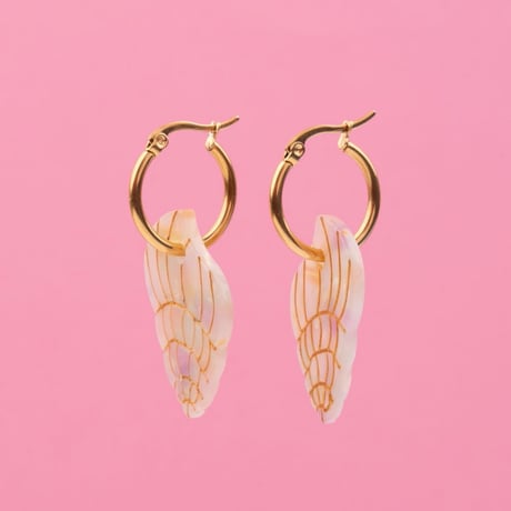 ククシュゼット 正規商品 ピアス レディース 2個売り 両耳用 貝 海 かわいい ギフト フランス シェル ピアス マルチ (shellear)