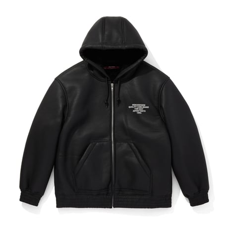 HIDEANDSEEK / PU Leather Boa Hooded Jacket / HJ-110325
