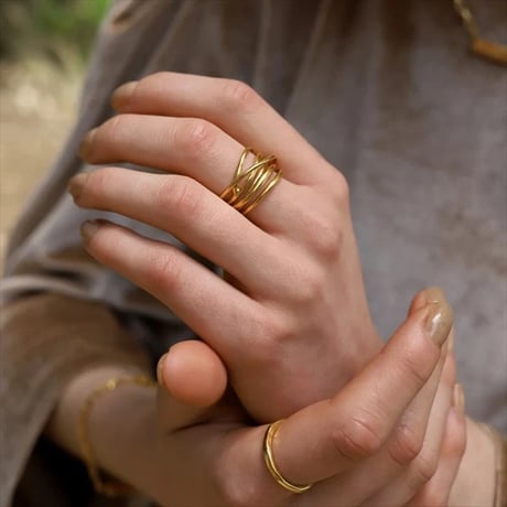 TEN. 正規商品 ユニセックス アクセサリー テン ビロウ リング シルバー/ゴールド【即日発送】(rg-0112)(rgg-0122)