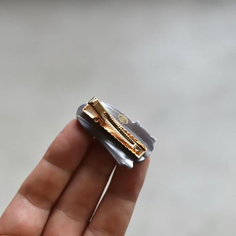 ククシュゼット 正規商品 ヘアアクセ クリップ ピン 猫 ヘアピン フランス Coucou Suzette シュゼット ペルシャ ネコ ヘア クリップ グレー(suzettecatclip)