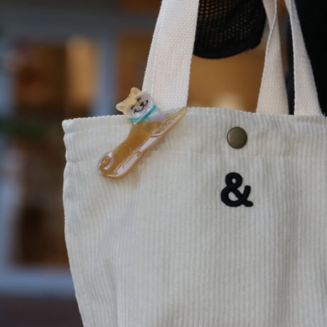 ククシュゼット 正規商品 ヘア アクセ クリップ 犬 かわいい フランス ギフト Coucou Suzette シバ ヘア クロー ライトブラウン(shibaclaw)