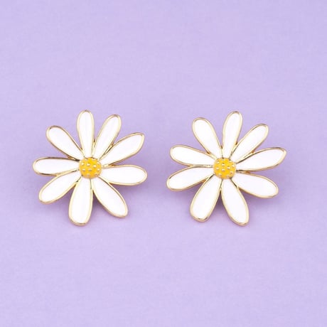 ククシュゼット 正規商品 ピアス レディース 2個売り 両耳用 花 かわいい フランス マーガレット イヤリング ゴールド(margueriteear)
