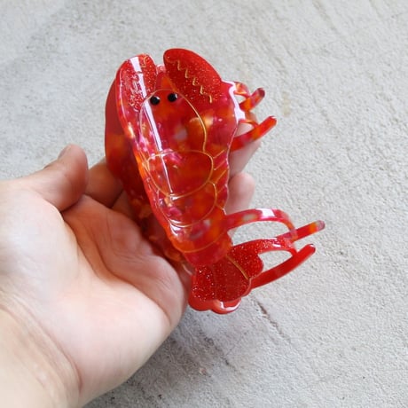 ククシュゼット 正規商品 ヘア アクセ クリップ  海 夏 生き物 Coucou Suzette ロブスター ヘア クロー レッド  (lobsterclaw)