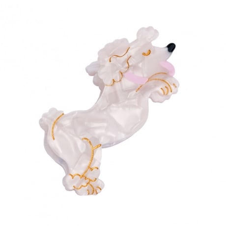 ククシュゼット 正規商品 ヘア アクセ クリップ 犬 プードル ヘア クロー ホワイト (poodleclaw)