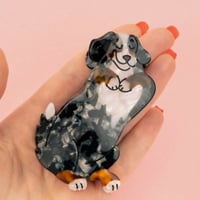 ククシュゼット 正規商品 ヘア アクセ クリップ 犬 Coucou Suzette バーニーズ ヘア クロー ブラウン×ブラック (berneseclaw)