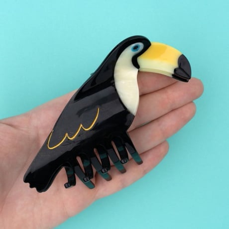 ククシュゼット 正規商品 ヘア アクセ クリップ 鳥 Coucou Suzette ビッグ オオハシ ヘア クロー ブラック  (bigtoucanclaw)