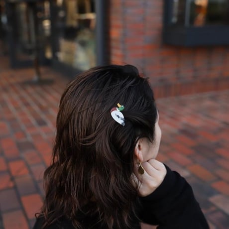 ククシュゼット 正規商品 ヘア アクセ クリップ ピン ヘアピン かわいい 鳥 フランス Coucou Suzette アヒル マガモ ヘア クリップ マルチ(duckclip)