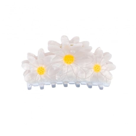 ククシュゼット 正規商品 ヘア アクセ クリップ Coucou Suzette ビッグ デイジー ヘア クロー ホワイト (bigdaisyclaw)