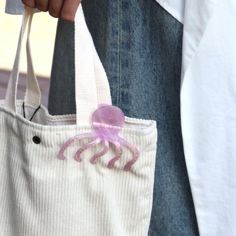 ククシュゼット 正規商品 ヘア アクセ クリップ かわいい 海 夏 魚 生き物 フランス Coucou Suzette タコ ヘア クロー パープル(octopusclaw)