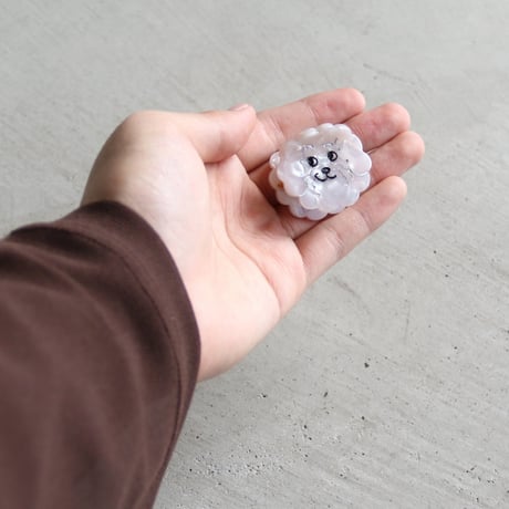 ククシュゼット 正規商品 ヘア ミニ アクセ クリップ 犬 Coucou Suzette ビションミニ ヘア クロー ホワイト(bichonminiclaw)
