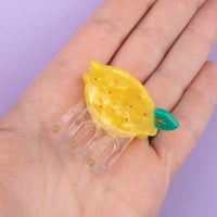 ククシュゼット 正規商品 ヘア ミニ アクセ クリップ フルーツ 果物 Coucou Suzette レモン ヘア クロー イエロー (lemonminiclaw)