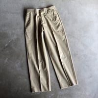 JOHN MASON SMITH / WASHED COTTON BROAD NO TUCK TROUSERS / 25spt528s