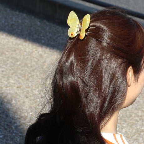 ククシュゼット 正規商品 ヘア アクセ クリップ 蝶 虫 かわいい ギフト Coucou Suzette 黄色 蝶 ヘア クロー イエロー(yebutterflyclaw)