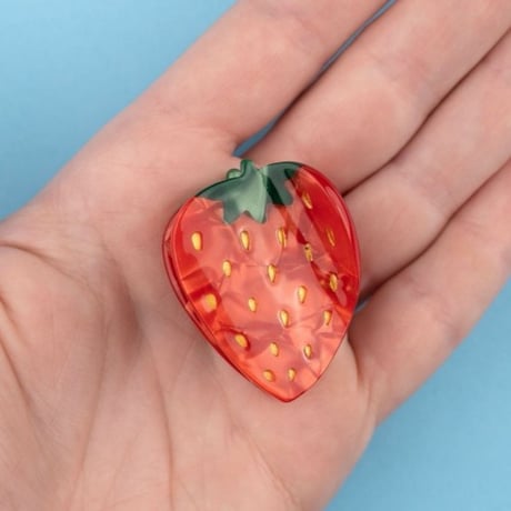 ククシュゼット 正規商品 ヘア アクセ クリップ かわいい 果物 フルーツ フランス Coucou Suzette イチゴ ヘア クロー レッド(strawberryclaw)
