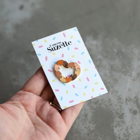 ククシュゼット 正規商品 ピンバッジ ブローチ かわいい おしゃれ フランス 個性的 Coucou Suzette トゥゲザー ピン  ミックス (togetherpin)