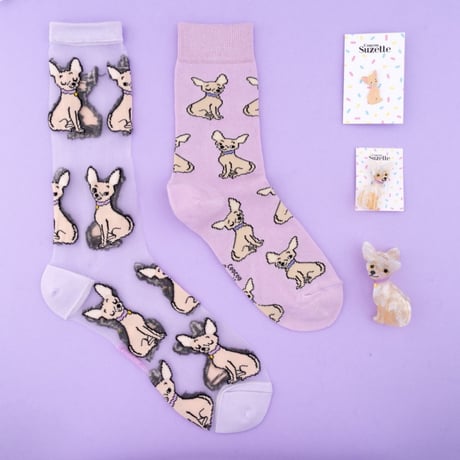 ククシュゼット 正規商品 ヘア アクセ クリップ 犬 チワワ ヘア クロー ベージュ (chihuahuaclaw)