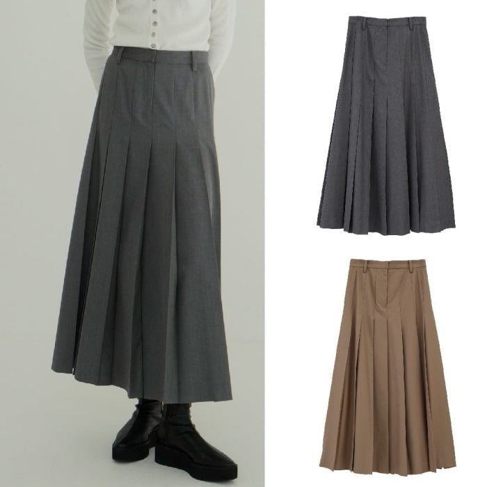 CLANE / WIDE PLEATS LONG SKIRT / 171096192