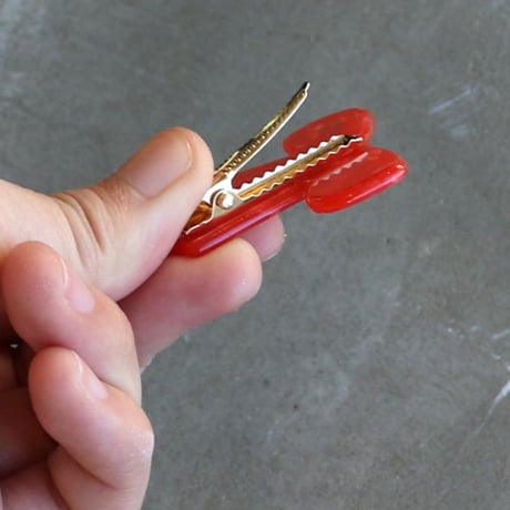 ククシュゼット 正規商品 ヘア アクセ クリップ かわいい リボン ギフト Coucou Suzette レッド リボン ヘア クリップ レッド(reribbonclip)