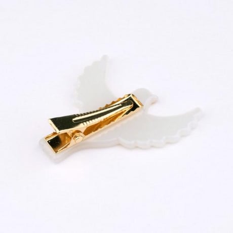 ククシュゼット 正規商品 ヘア アクセ クリップ ピン ヘアピン かわいい 鳥 フランス Coucou Suzette ハト ヘア クリップ  ホワイト(doveclip)
