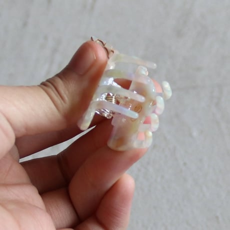 ククシュゼット 正規商品 ヘア ミニ アクセ クリップ 海 夏 Coucou Suzette 貝殻 ミニ ヘアクロー マルチカラー (shellminiclaw)