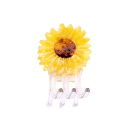 ククシュゼット 正規商品 ヘア ミニ アクセ クリップ 花 Coucou Suzette  ヒマワリ ミニ ヘアクロー イエロー (sunflowerminiclaw)