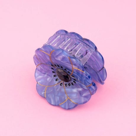 ククシュゼット 正規商品 ヘア アクセ クリップ かわいい 花 フランス Coucou Suzette アネモネ ヘア クロー ブルー (anemoneclaw)