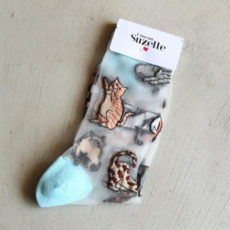 Coucou Suzette / ニャオ キャット シアー ソックス / meowshsocks