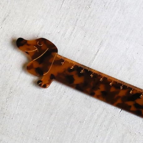 ククシュゼット 正規商品 定規 文房具 かわいい 犬 フランス お洒落 レア Coucou Suzette ダックスフンド 定規 ブラウン(dachshuruler)