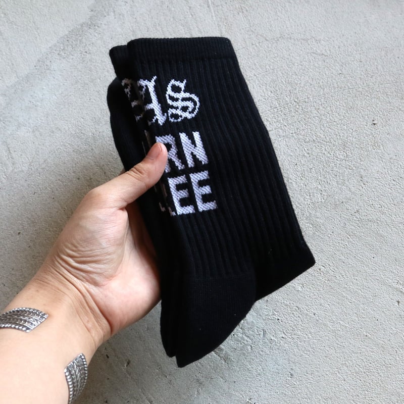 HIDEANDSEEK ハイドアンドシーク HAS ロゴ クルー ソックス HAS SOX