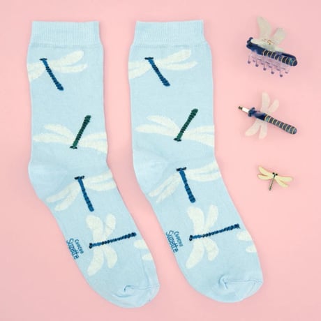 ククシュゼット 正規商品 ヘア アクセ クリップ 蝶 虫 かわいい ギフト Coucou Suzette トンボ ヘア クロー ネイビー(dragonflyclaw)
