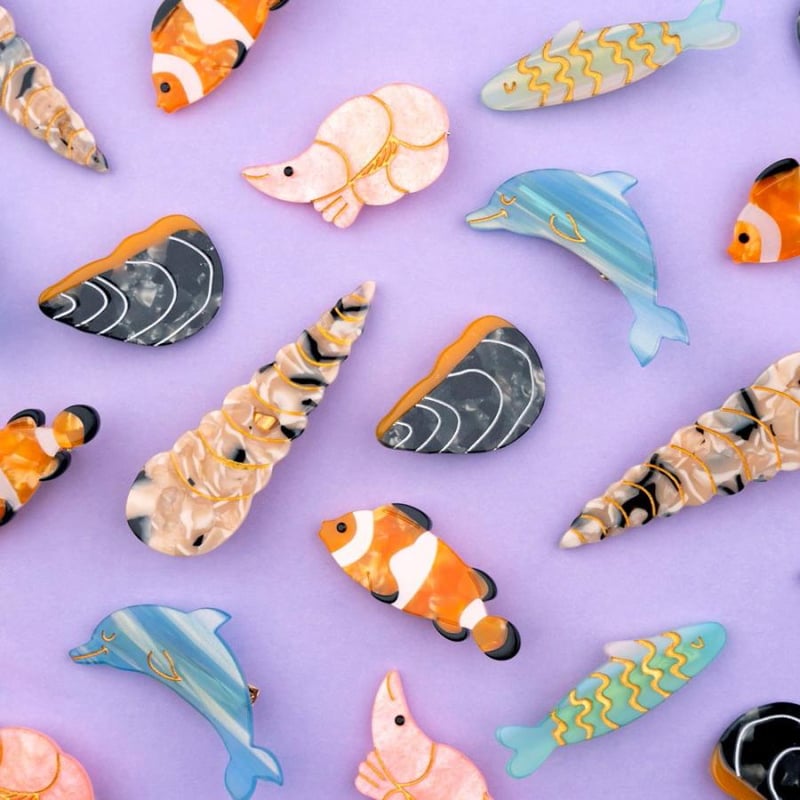 ククシュゼット 正規商品 ヘア アクセ ピン かわいい 海 魚 フランス