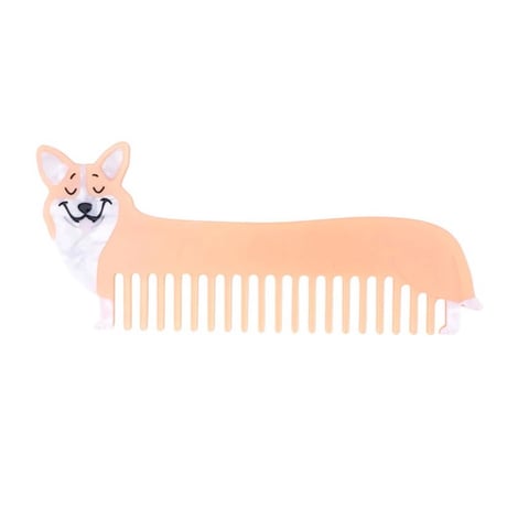 ククシュゼット 正規商品 ヘア くし ブラシ コーム かわいい フランス ギフト Coucou Suzette コーギー コーム Corgi Comb ベージュ Beige