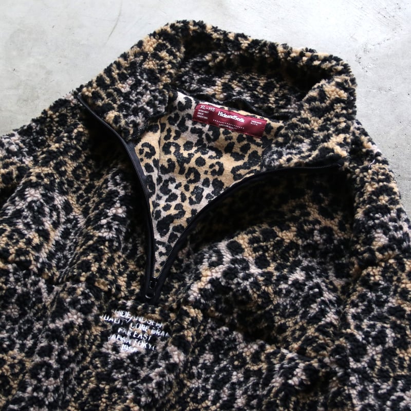 HIDEANDSEEK / Boa Half Zip Jacket / HC-110424 | HIDEANDSEEK ボア フリース ハーフジップアノラック パンサー