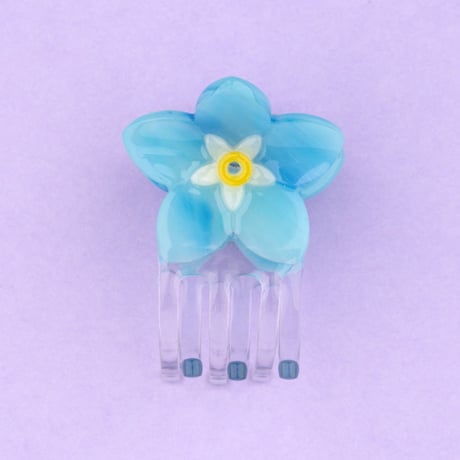 ククシュゼット 正規商品 ヘア ミニ アクセ クリップ 花 Coucou Suzette  忘れな草 ミニ ヘアクロー ブルー(fmnminiclaw)