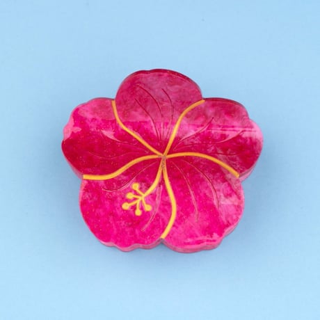 ククシュゼット 正規商品 ヘア アクセ クリップ かわいい 花 フランス Coucou Suzette ハイビスカス ヘア クロー ピンク (hibiscusclaw)