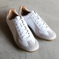 ジャーマントレーナー スニーカー メンズ レディース  レースアップ レザー スニーカー リプロダクト エディション モデル ホワイト WHITE 2024春夏新作(42500)